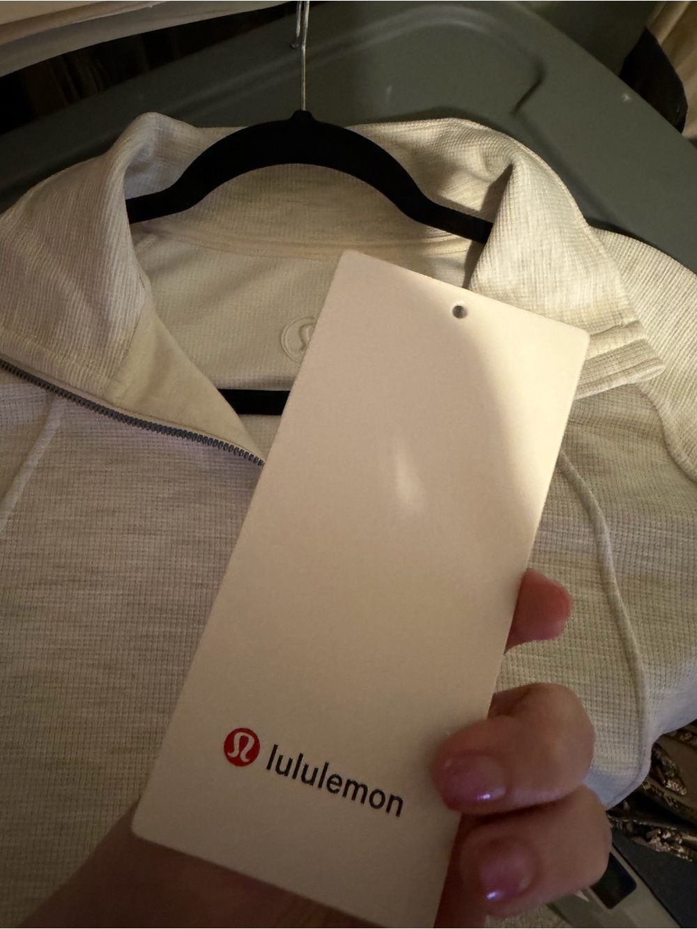 Lululemon Scuba Cropped Half-Zip Funnel Neck Waffle in Heathered Core - Picture 8 of 8